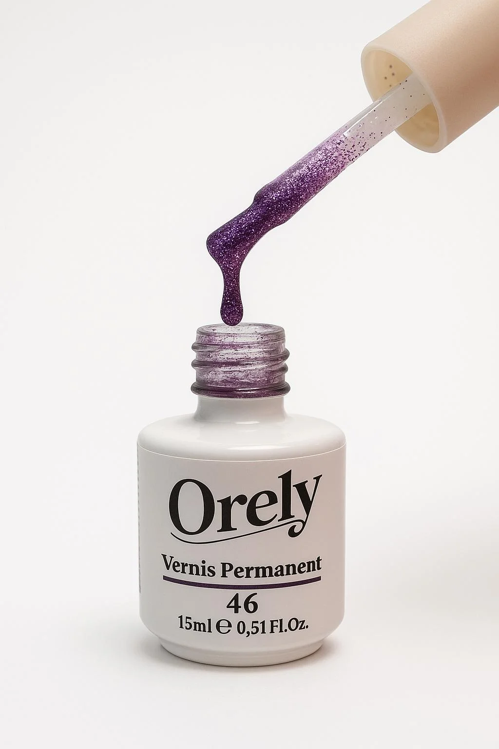 Vernis Semi-Permanent ORELY N°46 – Violet Pailleté Glamour