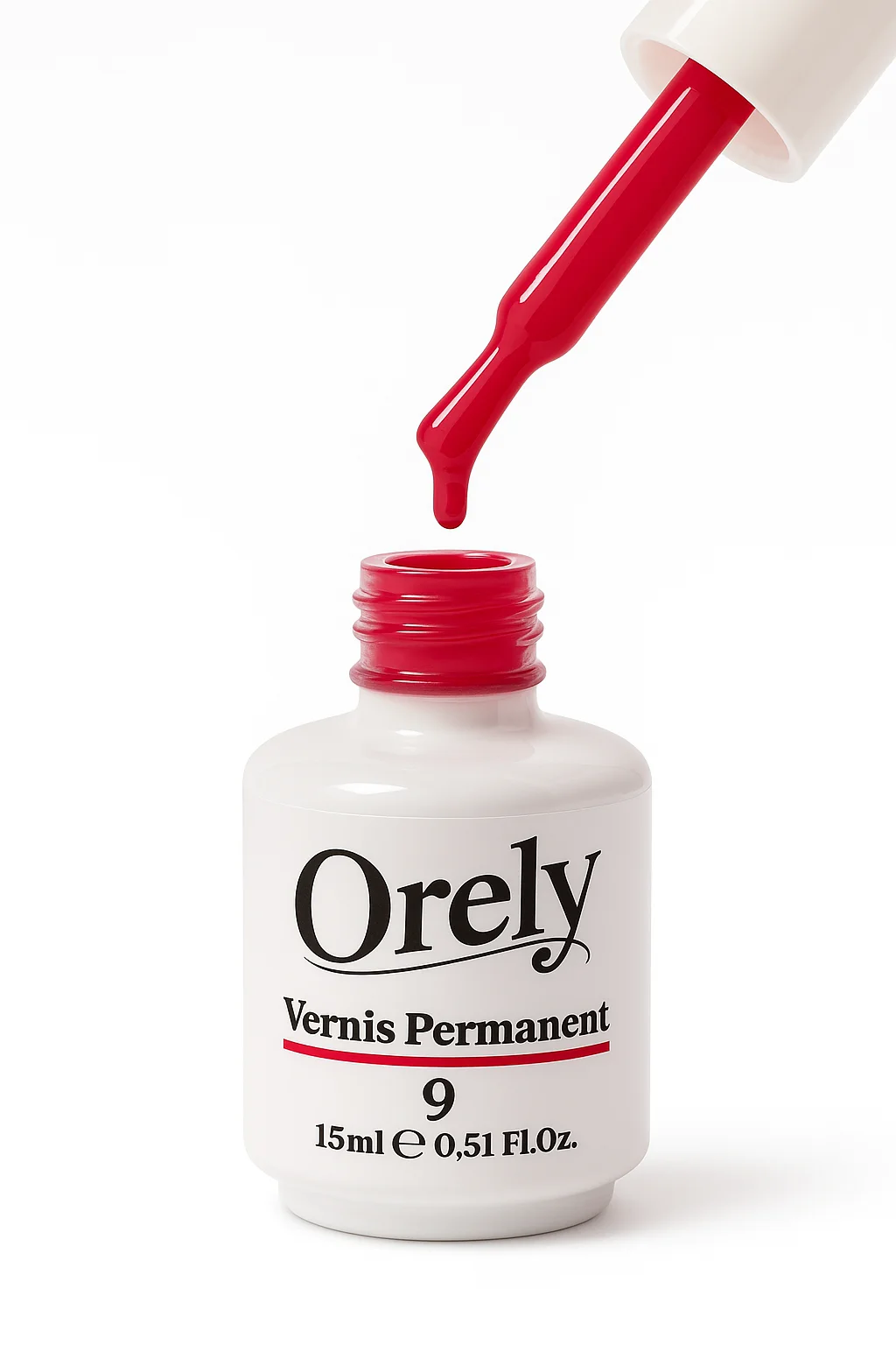 Vernis Permanent ORELY N°9 – Rouge Intense &amp; Élégance Affirmée