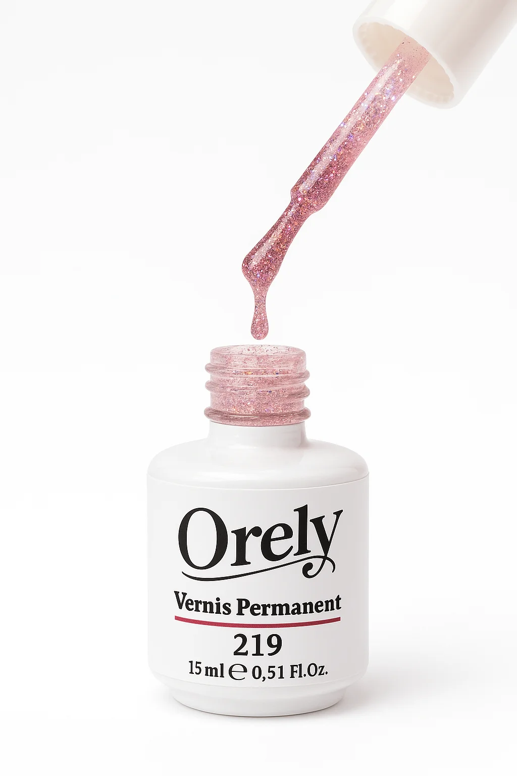 Vernis Permanent ORELY N°219 – Nude Scintillant &amp; Élégance Absolue