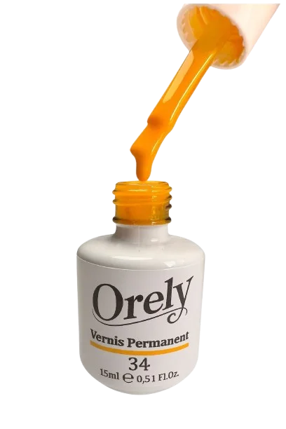Vernis Semi-Permanent ORELY N°34 – Jaune Soleil Éclatant