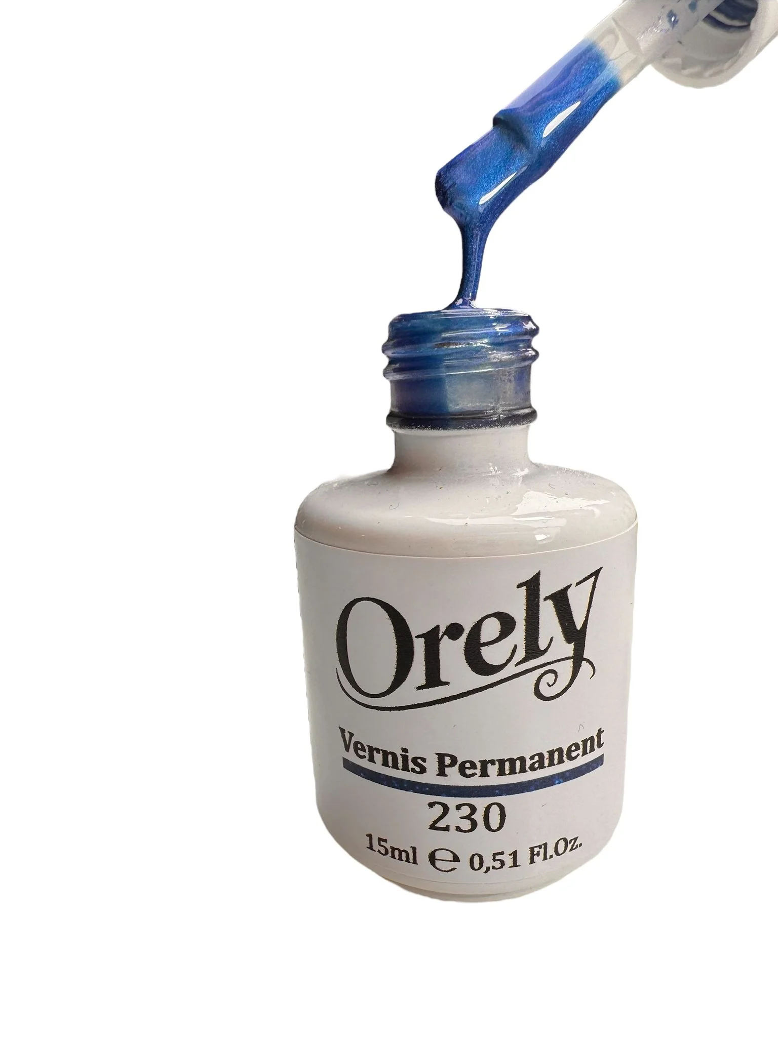 Vernis Semi-Permanent ORELY N°230 – Bleu Électrique Scintillant