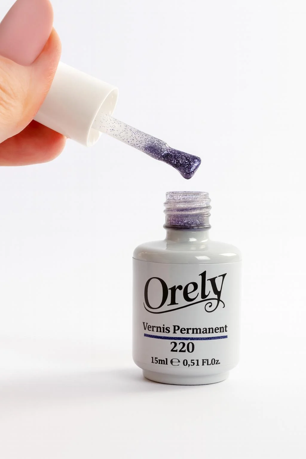 Vernis Semi-Permanent ORELY N°220 – Argent Pailleté Élégant